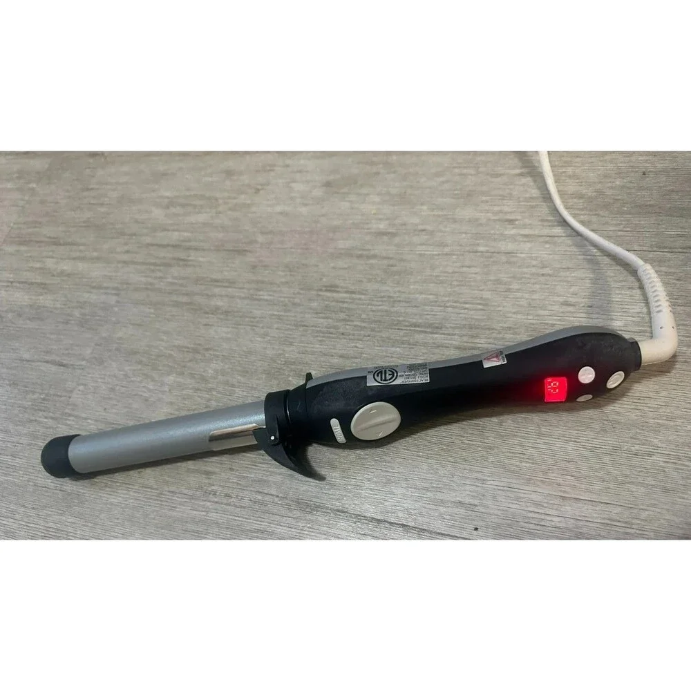Beachwaver S1 Ceramic Dual Rotating Curling Iron Black & Silver Excellent